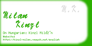 milan kinzl business card